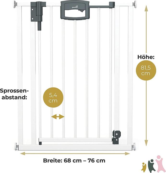 Image du produit Geuther Grille de protection de porte Easylock (68 cm)