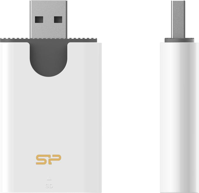 Silicon Power Lettore di schede USB 3.1 combinato microSD e SD Bianco (USB-C 3.2 Gen 1)