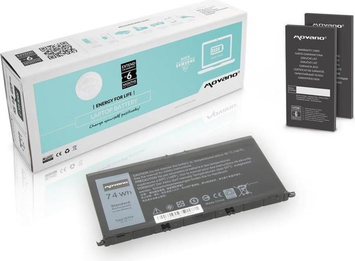 Actual product image Movano battery for Dell Inspiron 15 (7557) 15 (7559) (10.8V-11.1V) Laptop (6600 mAh) (6600 mAh)
