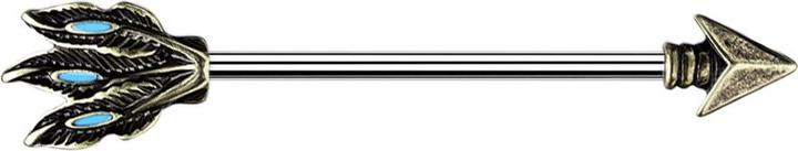 Immagine prodotto Star Piercing Barbell altgold Tribal Pfeil (Acciaio chirurgico 316L, Ottone)