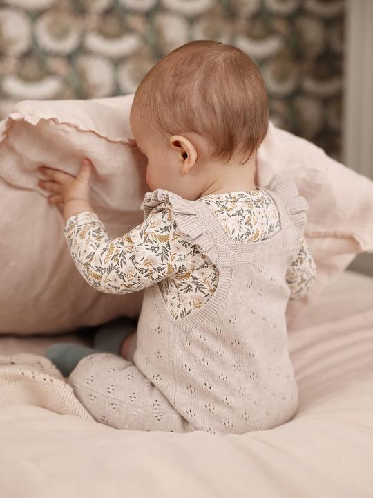 Produktbild Vertbaudet Baby Strick-Latzhose mit Volantträgern Oeko-Tex (56)
