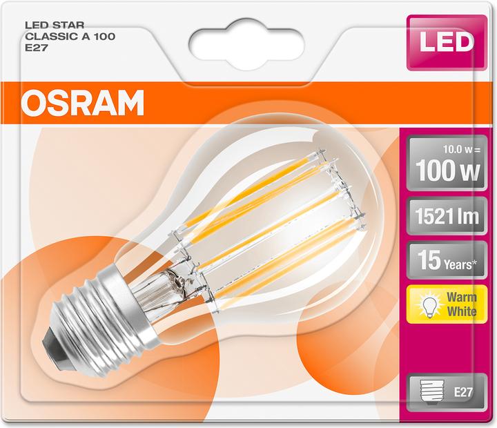 Produktbild Osram Led Retrofit Classic A (E27, 10 W, 1521 lm, 1 x, D)
