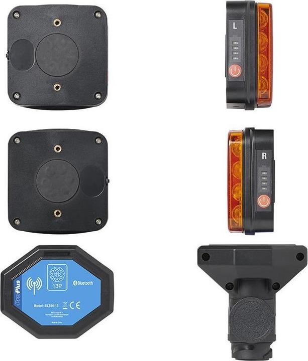 Actual product image ProPlus Taillight set LED with magnet wireless (Bluetooth) 13-pin