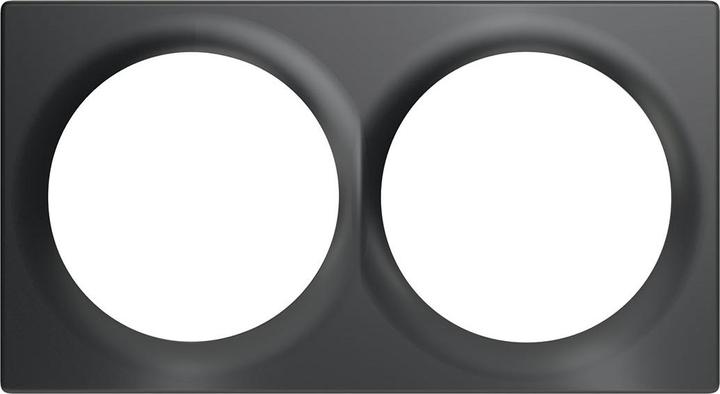 Actual product image Fibaro Walli Double Cover Plate FG-Wx-PP-0003-8 anthracite