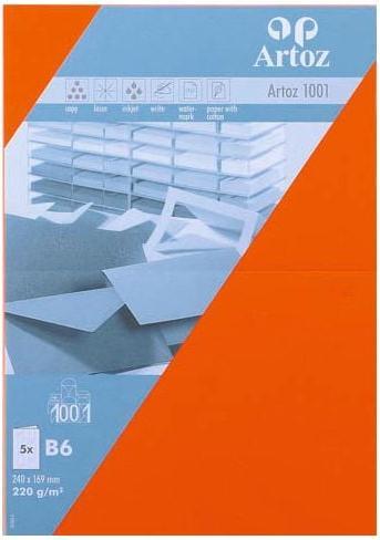 Image du produit Artoz 1001 cartes rouge homard (B6, 220 g/m², 5 x)