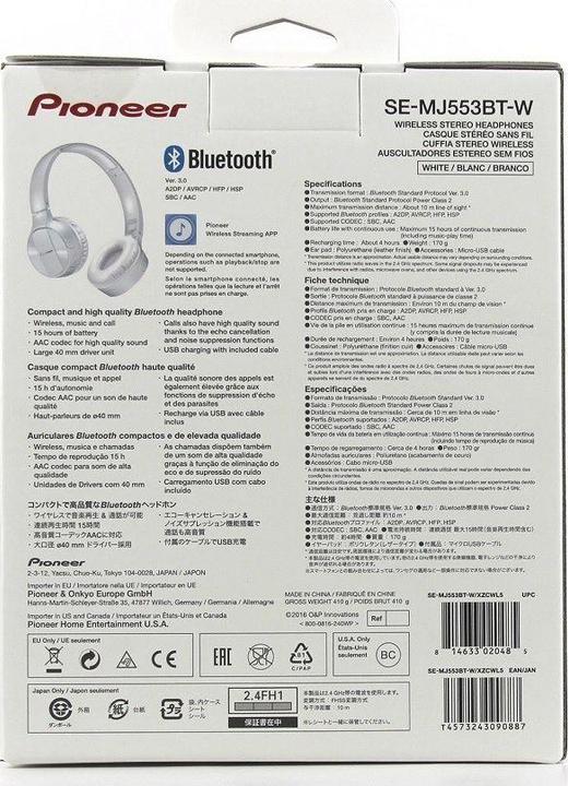 Produktbild Pioneer Se-Mj553bt (15 h, Kabellos)