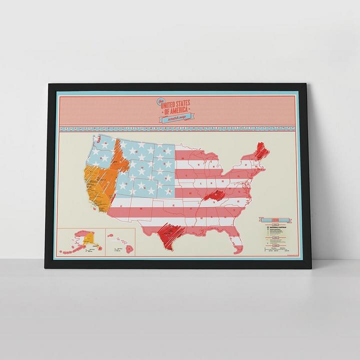 Image du produit Luckies Scratch Map USA (42 x 30 cm)