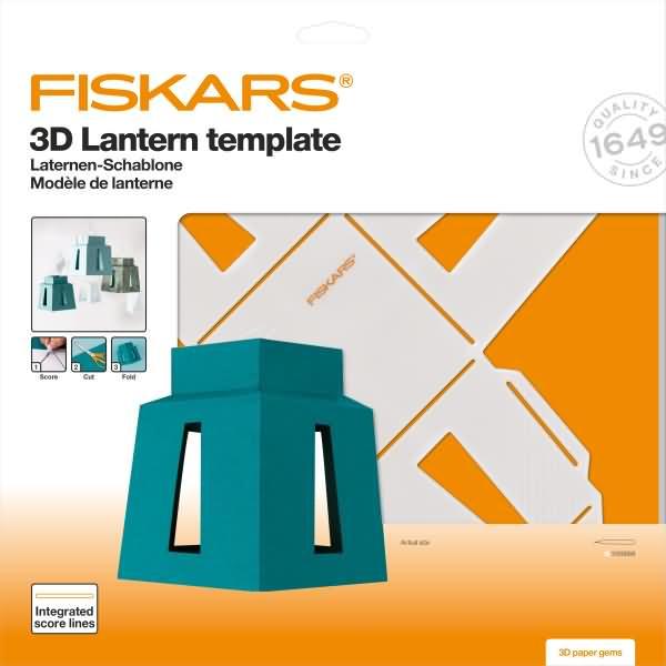 Immagine prodotto Fiskars 1059568 Stencil per lanterne gioiello di carta 3D, bianco