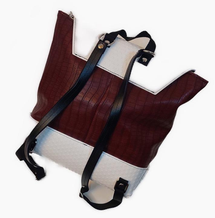 Actual product image Tooitaly Fashion Backpack Upcycling from Recycled PET Bottles from the Sea No.20 Hand Made in Ital