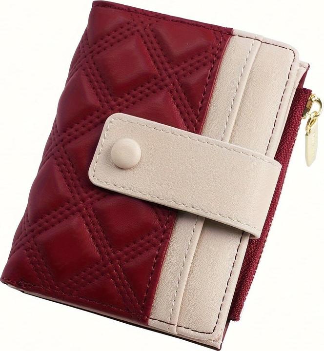 Produktbild Only-Bags.Store Neue gesteppte Brieftasche mit Reissverschlusstasche und Schnallenverschluss, perfekt für Geschenke