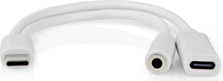 Produktbild Nedis USB-C™ Adapter | USB 2.0 | USB-C™ Stecker | USB-C™ Buchse / 3.5 mm Buchse | 0.10 m | Rund | Ve (0.10 m, USB 2.0, 10 W)