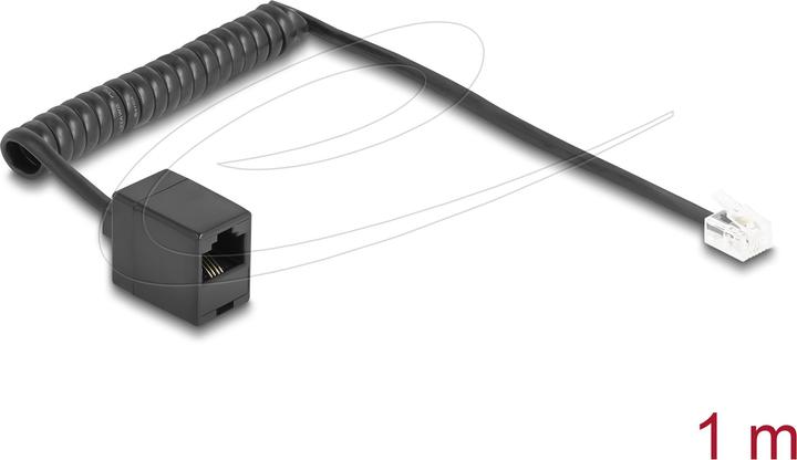 Actual product image Delock Telephone cable / spiral cable RJ11 plug to RJ45 socket