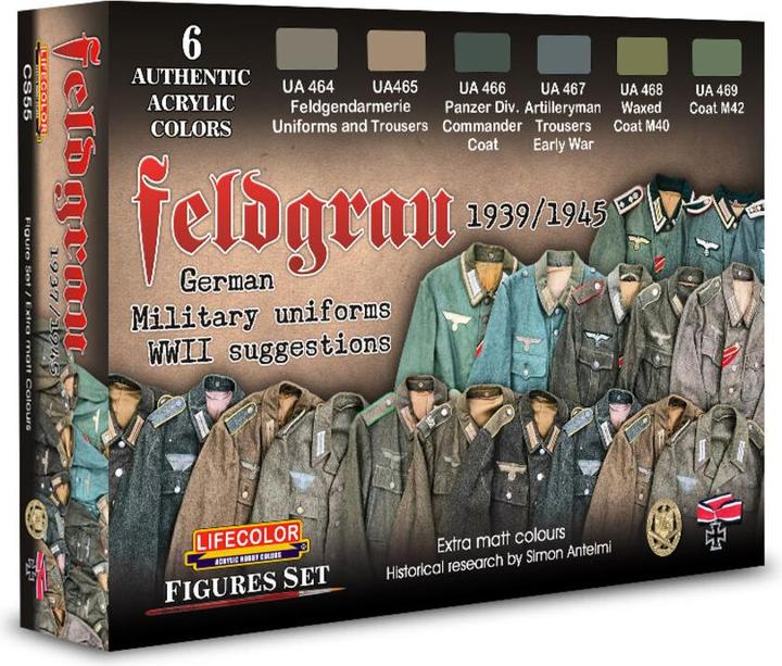 Produktbild Grundig Feldgrau – 1943-1945 – German Military Uniforms 6 x 22 ml (Feldgrau, 22 ml)