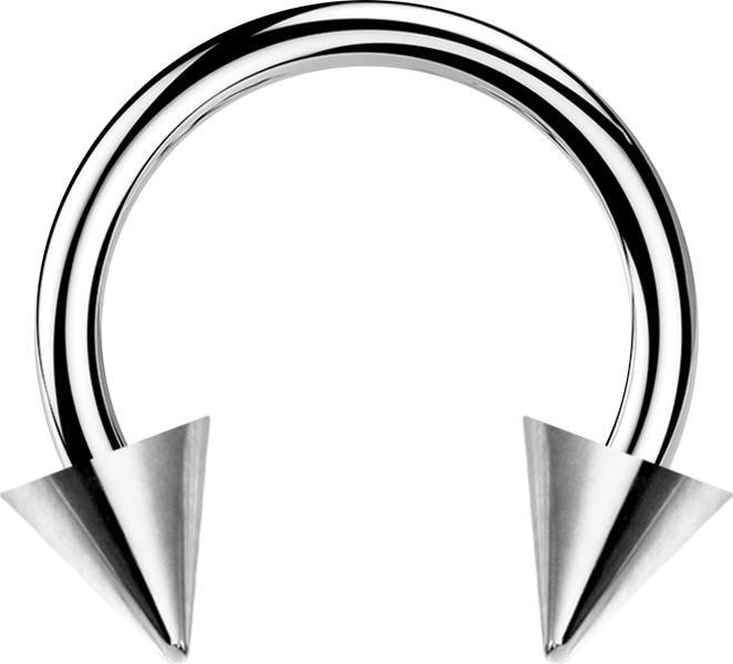 Immagine prodotto Star Piercing Micro Circular Barbell argento con due coni (Acciaio chirurgico 316L)