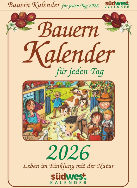 Produktbild Bauernkalender für jeden Tag 2026 - Leben im Einklang mit der Natur - Tagesabreisskalender zum (Harter Einband, Deutsch)