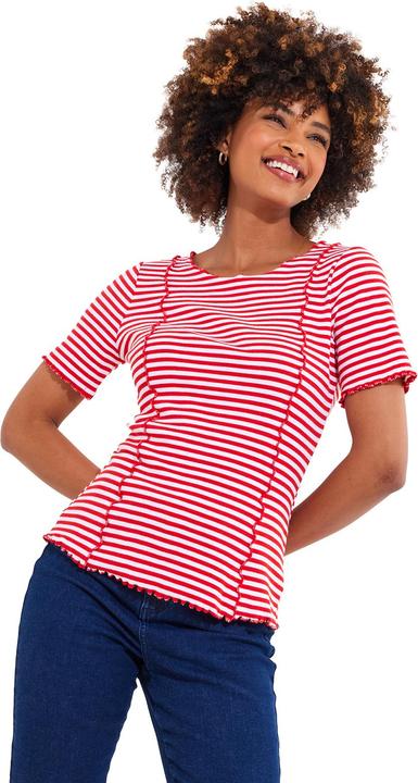 Actual product image Joe Browns Exposed Seam Striped Scoop Neck Tee (40)