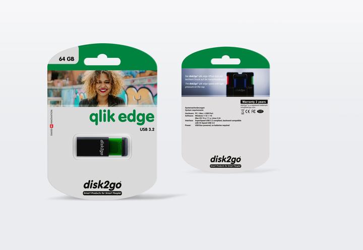 Produktbild Disk2go Qlik Edge (64 GB, USB-A)