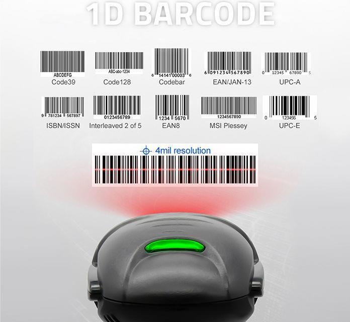 Image du produit Qoltec 1D Laser Barcode Scanner | USB | Black (Codes à barres 1D)