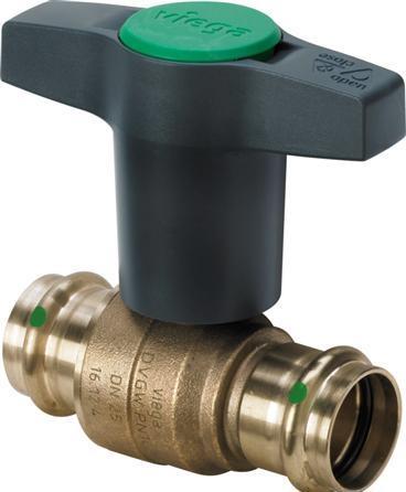 Viega Easytop Kugelhahn 54mm m/m - Easytop, Modell 2275, Silikonbronze