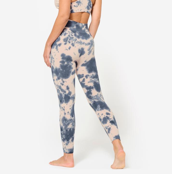 Image du produit Domyos Leggings Damen hohe Taille - rosa/blau (L)