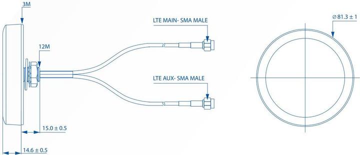 Actual product image Teltonika Antenna - Mobile Phone - 2.5 dBi (Main) (3G, GSM)