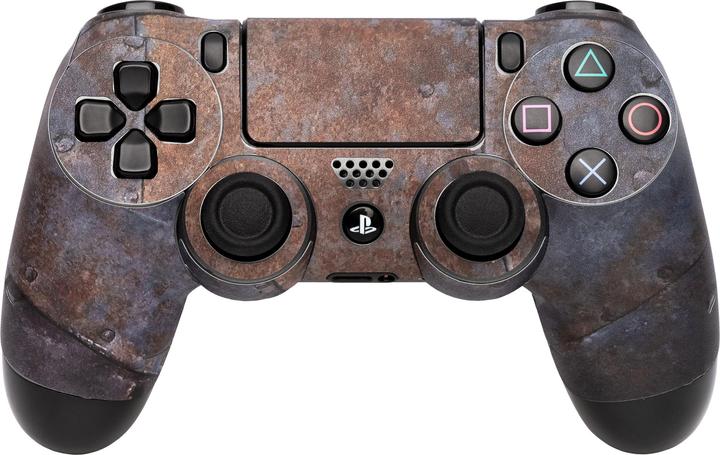 Actual product image Pyramide Skins - Sticker for PS4 Controller (Rusty Metal) (PS4)