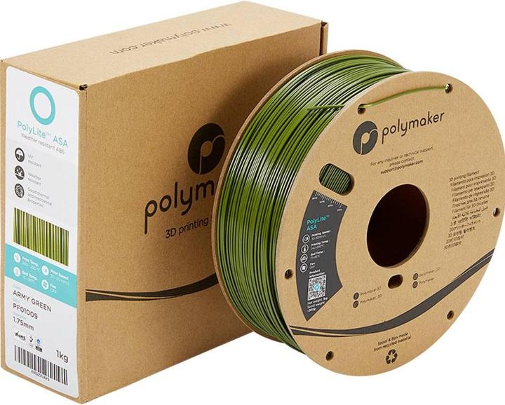Image du produit Polymaker PolyLite ASA (ASA, 1.75 mm, 1000 g, Vert)