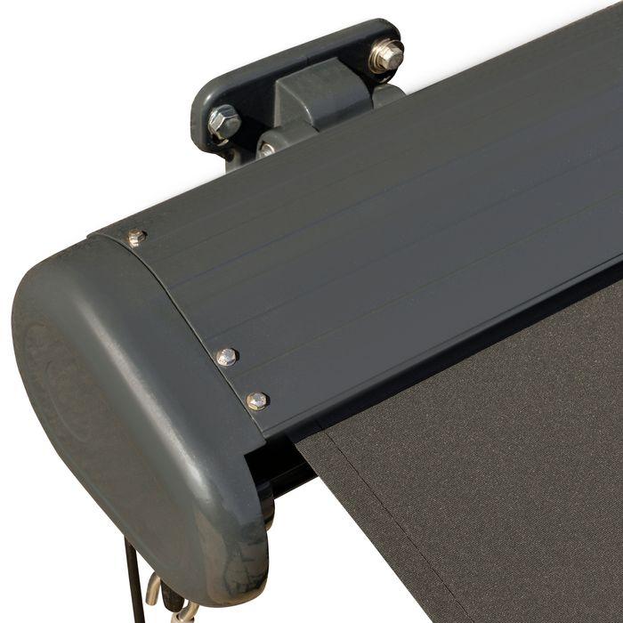Immagine prodotto Swisshandel24 Tenda da sole elettrica con telecomando Manovella Tenda da sole a cassetta completa Tenda da sole a (4 m)