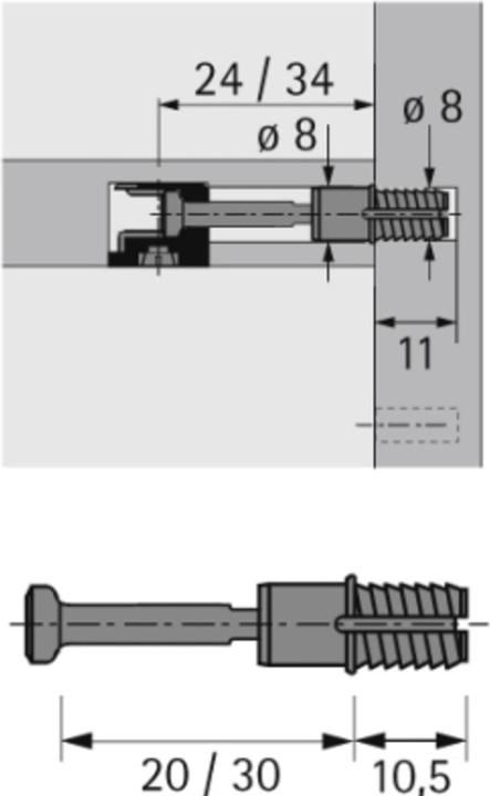 Image du produit Hettich Goujon à montage rapide Rapid S DU 325 (Ancrages à enfoncer, 200 pcs)