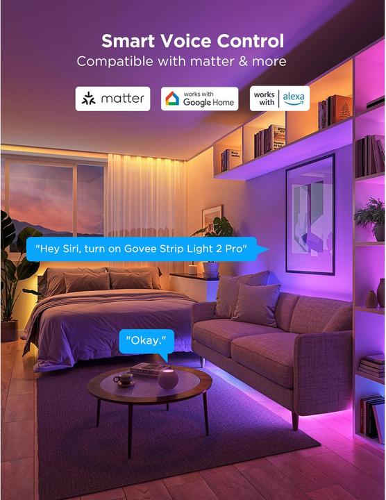 Actual product image Govee LED Strip 2 Pro (RGBW, RGBIC, 500 cm, Indoor)