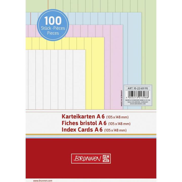 Karteikarten (A6, 180 g/m², 100 x)