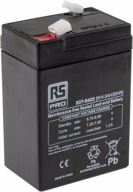 Actual product image Rs Pro RS Sealed lead acid battery (6 V, 4000 mAh)