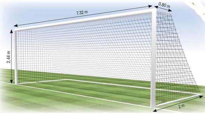 Immagine prodotto Tremblay Rete da calcio FF1113MS 7,5x2,5m, 3mm, profondità 0,8x2m, 2 pz.