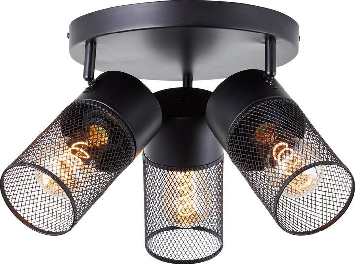Immagine prodotto Brilliant Kamolo Spotrondell 3flg nero opaco (E27)