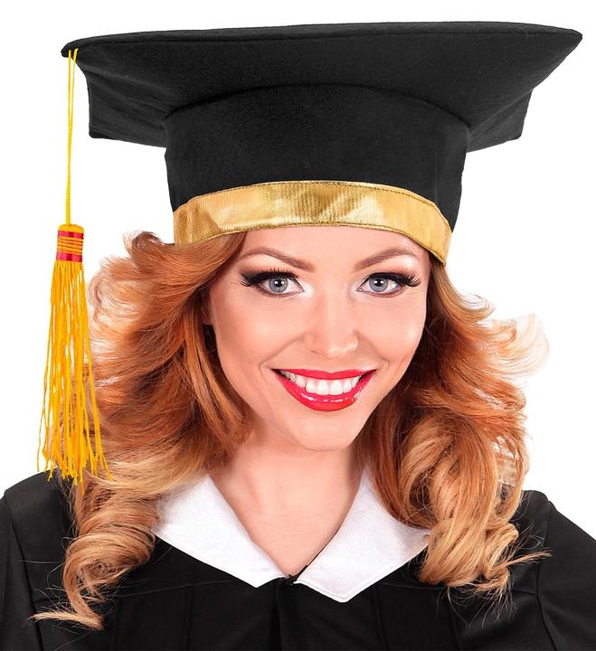 Actual product image Widmann Doctoral Thesis University Graduate Graduation Hat Deluxe with Gold
