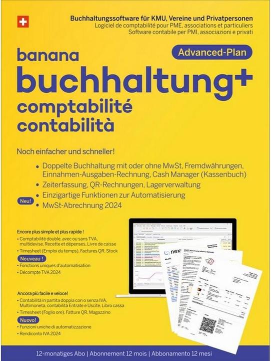 Banana Accounting Plus - Advanced Plan (1 User, 12 Monate)