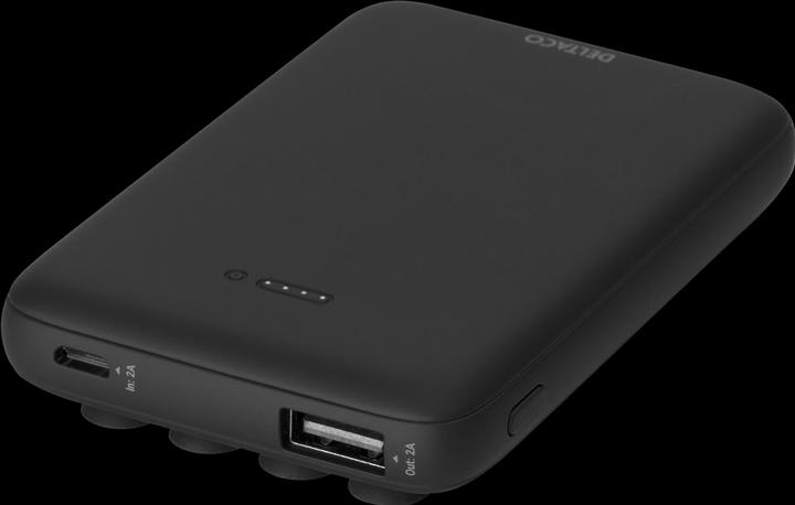 Productafbeelding Deltaco Qi gecertificeerde powerbank om aan het toestel te bevestigen, 5 mAh, 18,5 Wh (5000 mAh, 10 W, 18.50 Wh)