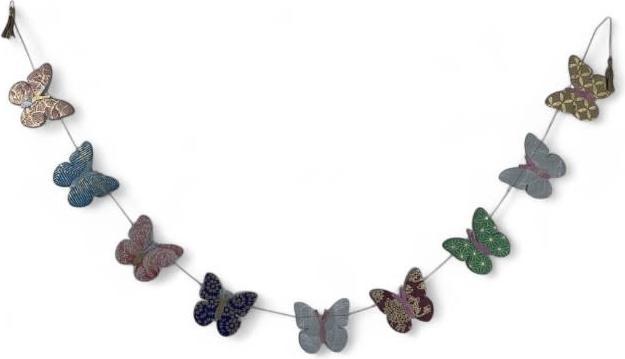 Produktbild sense&purpose Papier Girlande Happy Schmetterling klein