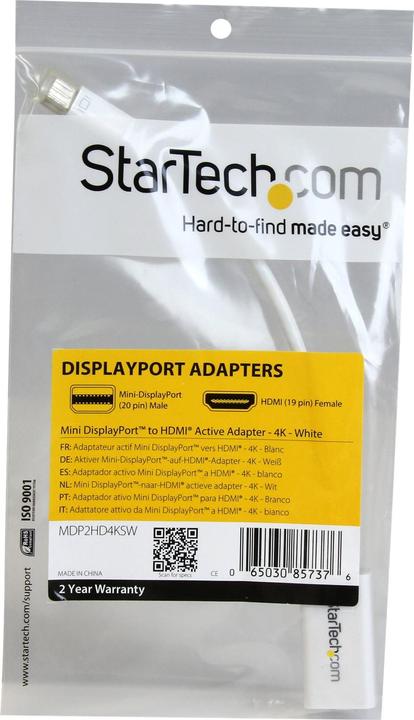 Actual product image StarTech Mdp To HDMI Converter - 4k (Mini DP, 15 cm)