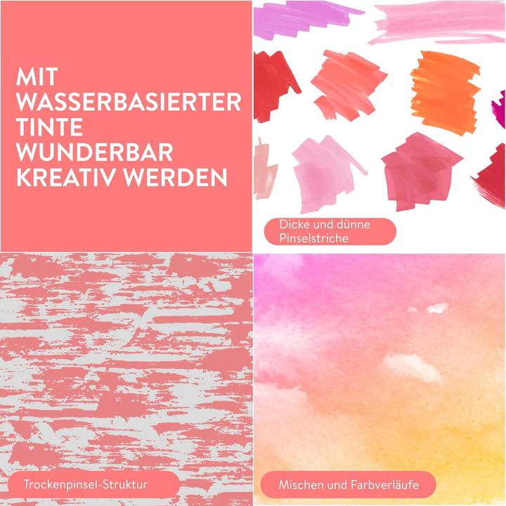Produktbild Int!rend Brush Pen Aquarell-Set (51-teilig) (Mehrfarbig, 51 x)