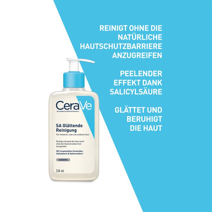 Produktbild CeraVe SA Glättende Reinigung: mildes Reinigungsgel für Gesicht und Körper bei trockener Haut (Gel, 236 ml)