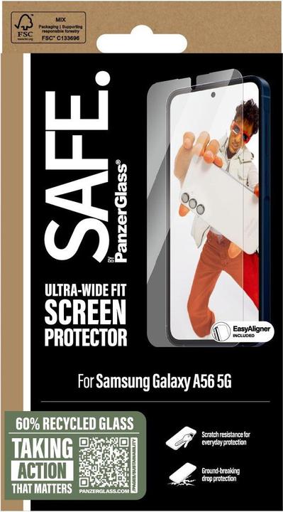 Image du produit PanzerGlass Safe By Screen (1 pièce(s), Samsung Galaxy A55, Samsung Galaxy A56)