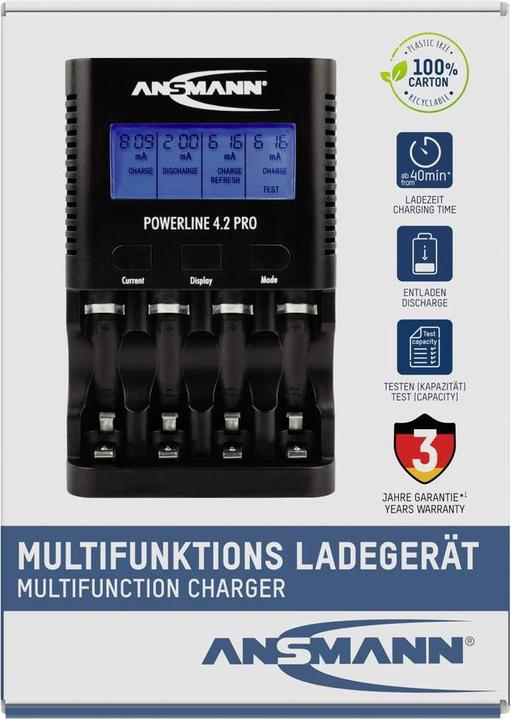Produktbild Ansmann Powerline 4.2 Pro (1 Stk., HR03, Ladegerät ohne Akku)