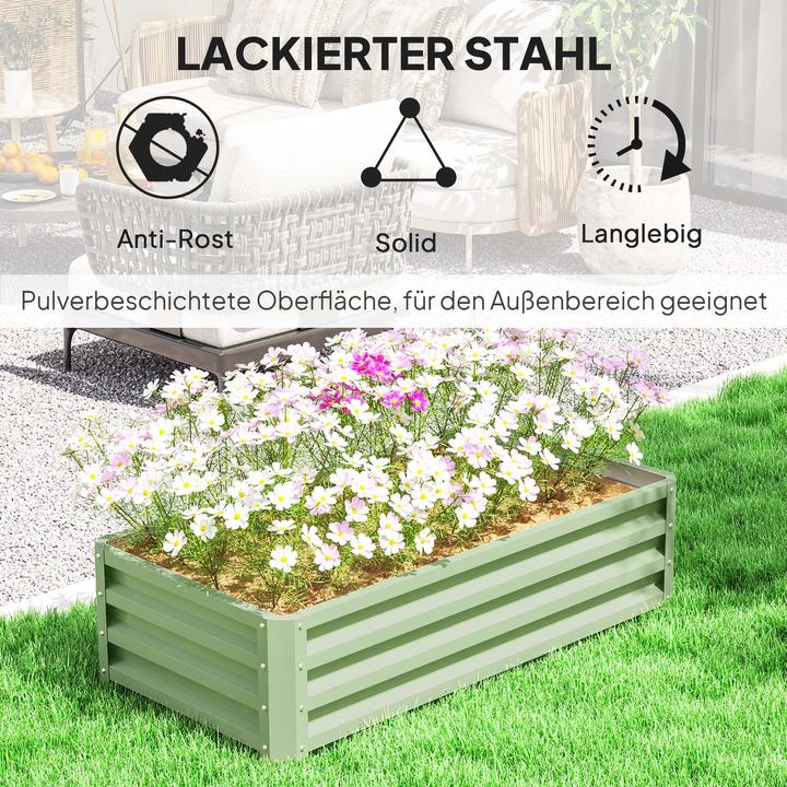 Produktbild Outsunny Hochbeet Verzinkter Stahl Grün