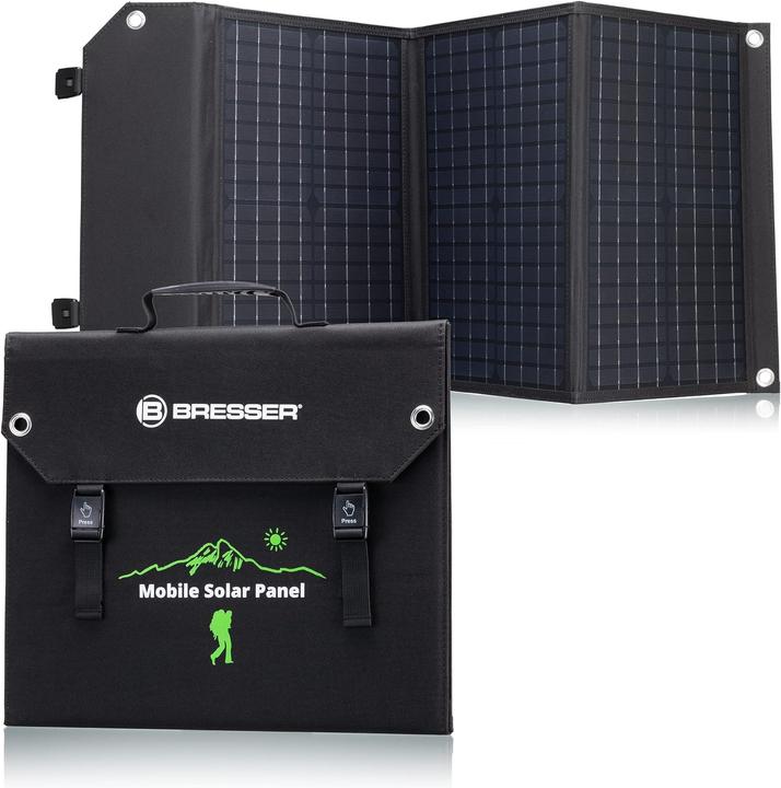 Actual product image Bresser Mobile solar charger 60 Watt with USB and DC output (60 W)
