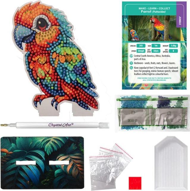 Produktbild Craft Buddy Jungle Papagei, Crystal Art Buddy, ca. 11x8cm