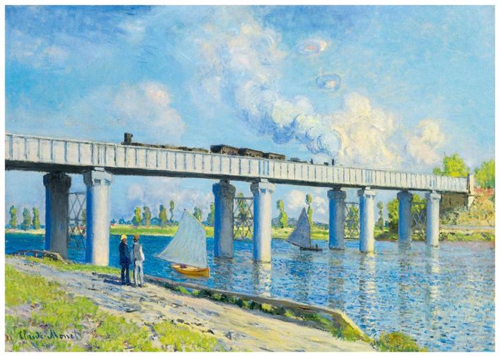Actual product image Bluebird Puzzle 1000 View of the Railway Bridge in Argenteuil, Claude Monet (1000 pieces)