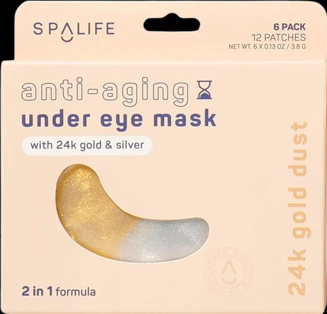 Immagine prodotto SpaLife Cuscinetti per gli occhi anti-invecchiamento formula 2 in 1 6 paia