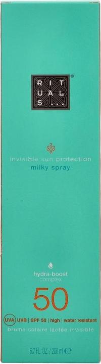 Actual product image Rituals Milky Spray (Sun spray, SPF 50, 200 ml)