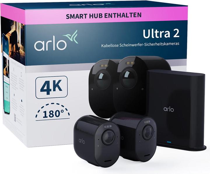 Productafbeelding Arlo Ultra 2 Spotlight camera, set van 2 (3840 x 2160 Pixels)